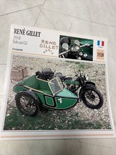 René Gillet 350 H side-car CG 1928 fiche carte moto de collection Atlas