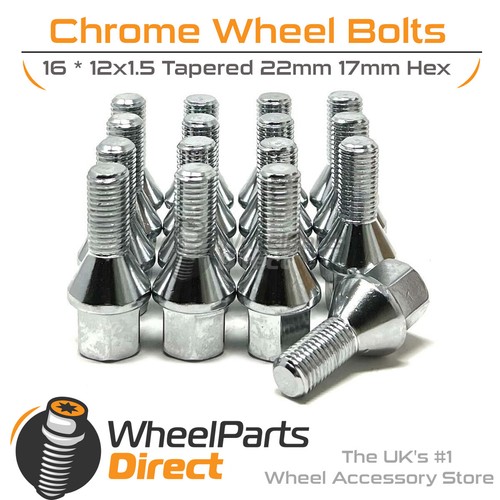 Wheel bolts 12x1 chrome - wheel, (16)