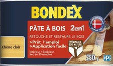 Pate à bois chêne clair retouche et restaure le bois 250 gr BONDEX