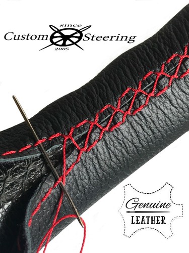 Housse volant cuir noir - cuir,