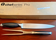 Tupperware Chef Series Pro 2PC CARVING KNIFE AND FORK SET