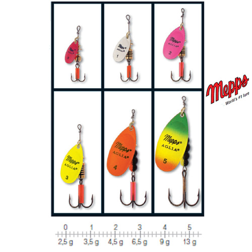 Cuiller mepps aglia fluo - cuiller,