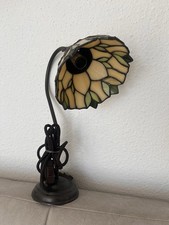 Tiffany Style Stained Glass Table Lamp, Handmade Vintage Decor