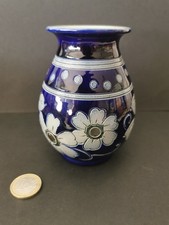 Petit pot bleu nuit en Grès