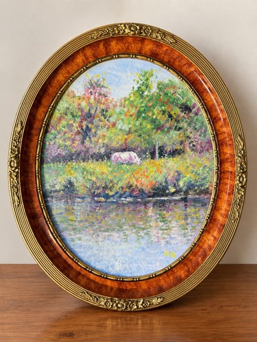 Tableau ovale peinture - tableau,
