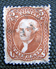 US, Scott #75, Red Brown,  Used,  cv $425