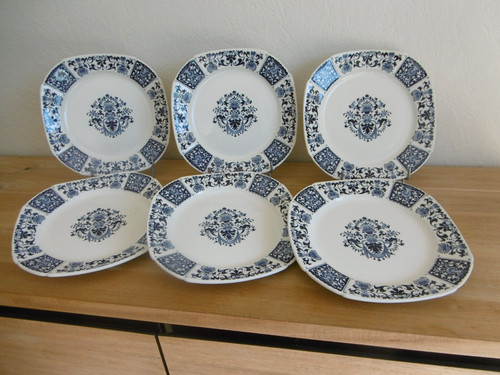 Six assiettes plates faience - assiettes,