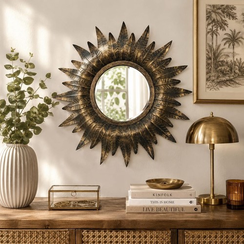 Miroir soleil vintage en - soleil, cm