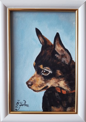 Jouet terrier peinture - terrier,