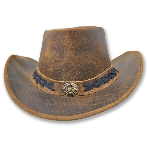 Chapeau cuir cowboy - cuir, de