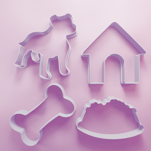 Chien staffie coupe biscuit - coupe,