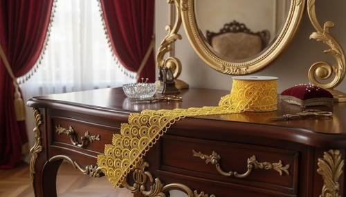 Bordure dentelle jaune - bordure,