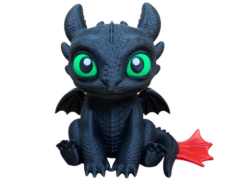 Dragon noir krokmou - krokmou, 18cm