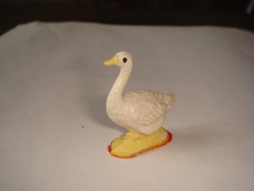 Figurine ferme oie blanche cou - figurine,