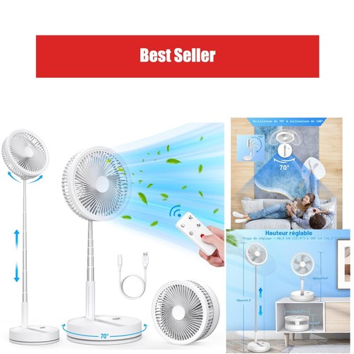 Ventilateur sur pied pliable