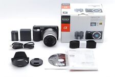Shots5! [TOP MINT BOX] SONY Alpha NEX-F3k Black 16.1MP  18-55mm Lens From Japan