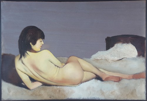 Ancien tableau couché - ancien,