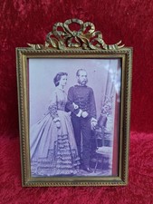 Very beautiful, old photo frame, bronze, original Art Nouveau