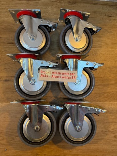 Lot roues pivotantes - pivotantes, 120