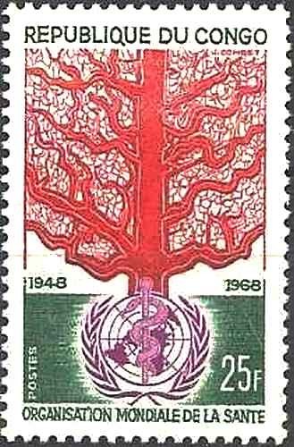 Timbre santé médecine - timbre, oms