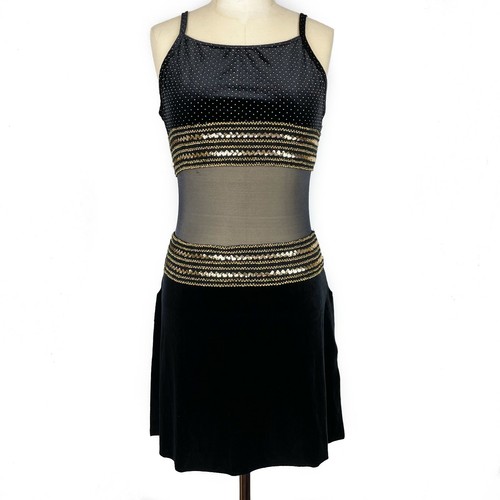 Black gold sequin - black, &