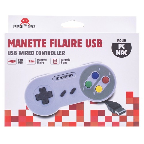 Manette filaire rétro usb - filaire,