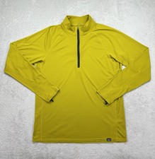 Patagonia Lightweight Capilene Baselayer Mens XL Green Long Sleeve 1/4 Zip Shirt