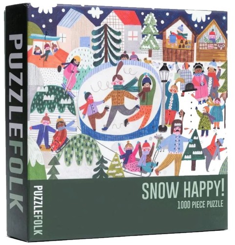 Puzzlefolk snow happy - snow, puzzle