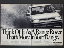 1988PRINT AD Subaru Justy "Think of it as Range Rover, that's more in your Range
