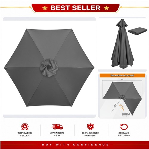 Toile remplacement parasol - toile,
