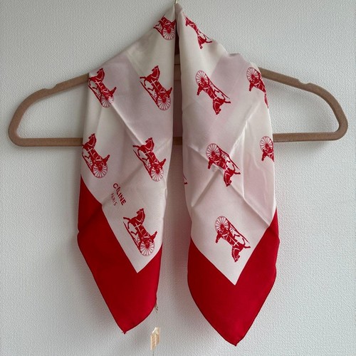 Foulard soie motif calèche - foulard,