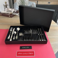 ERCUIS CITEAU 24P SILVER METAL HOUSEWARE SET NEW VERY NICE CONDITION;
