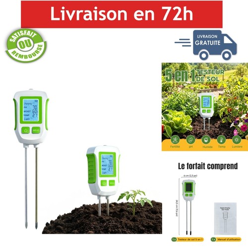 Testeur sol 1 - 5-en-1, ph