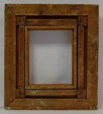 Vers  1900 Ancien cadre, état d’origine, doré à la feuille, Int. 26,5 x 21,5 cm