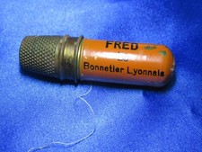 Antique sewing kit / advertising cousette "FRED Bonnetier Lyonnais"
