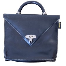 Paquetage Paris Purse Black Deposie Slim Evening Bag PVC Zipper Accent on Handle