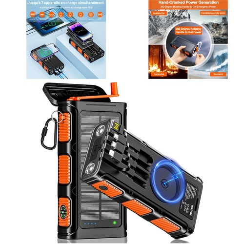 Chargeur solaire 26800mah avec - solaire,