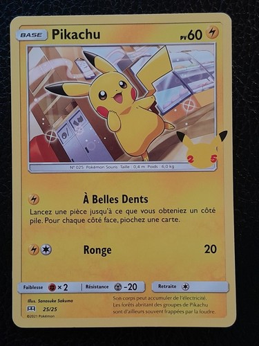 Carte pokémon pikachu - carte,