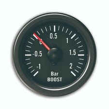 Manometre YoungTimer, pression de turbo, boost, noir, diametre 52mm