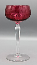 BEAU VERRE SUR PIED EN CRISTAL SIGNE VAL ST SAINT LAMBERT VSL ROEMER H 18 CM #12