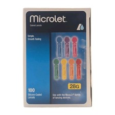 Microlet Colored Lancets - 100