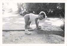OLD PHOTOGRAPH IN SAINT CHAMAS (13) TODDLER IN A CHILDREN'S PARK