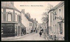 Old postcard Brou, Rue du Pont Piau 