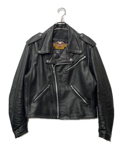 Veste pilote cuir bleu - veste, en