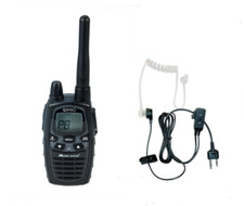 TALKIE WALKIE MIDLAND G7 PRO + MICRO CASQUE BODYGUARD FBI TRANSPARENT 20KM PMR