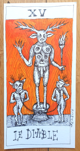 Dessin original tarot art - dessin,