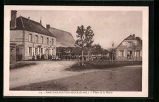 Old postcard Marville-Moutier-Brulé, Place de la Mairie 