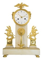 FONTAINE Kaminuhr Empire clock