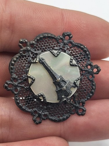 Broche ancienne tour eiffel - broche,