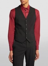 Giorgio Armani Vest BLACK - Wool & Cashmere Waistcoat/RETAILS $800 MADE IN ITALY